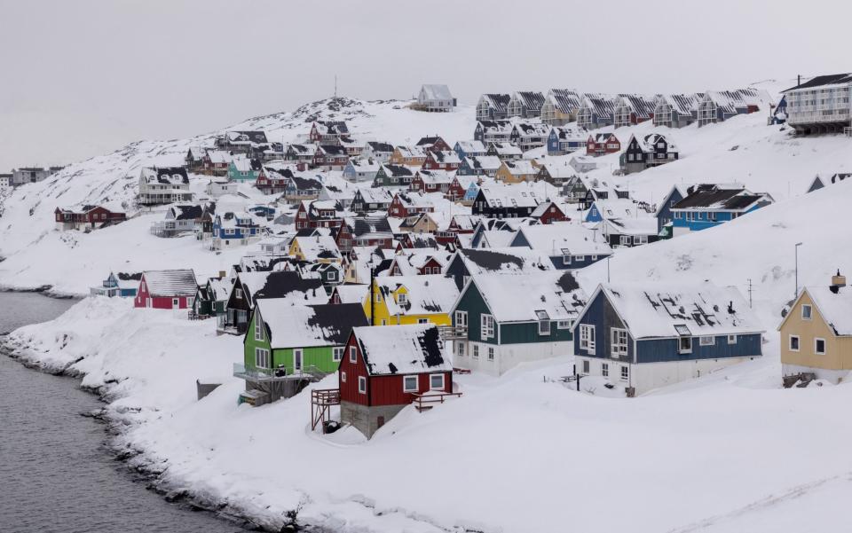 View of houses in Myggedalen, Nuuk, Greenland - REUTERS