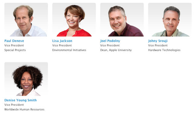 New additions to Apple executive profiles