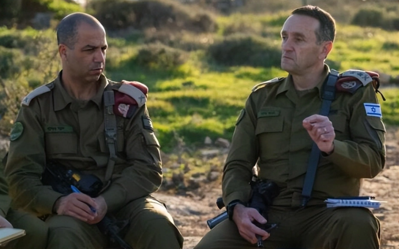 以色列國防軍參謀長哈勒維（右）。   圖：翻攝自以色列國防軍