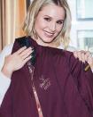 <p>She told <a href="https://hellogiggles.com/news/kristen-bell-beauty-product-cant-live-without/" rel="nofollow noopener" target="_blank" data-ylk="slk:Hello Giggles;elm:context_link;itc:0;sec:content-canvas" class="link ">Hello Giggles</a> she cares for her sensitive skin by avoiding 'harsher things like peels or even at-home exfoliators,' and prefers relying on her Clarisonic for gentle exfoliation.</p><p><a href="https://www.instagram.com/p/B42oAIRJ9ke/" rel="nofollow noopener" target="_blank" data-ylk="slk:See the original post on Instagram;elm:context_link;itc:0;sec:content-canvas" class="link ">See the original post on Instagram</a></p>