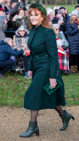 <p>Mark Cuthbert/UK Press via Getty</p> Sarah Ferguson attends Christmas 2023 with the royal family