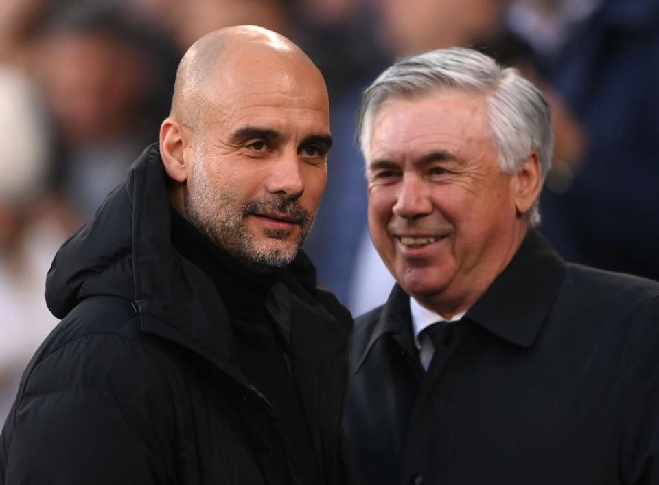 Guardiola and Ancelotti offer an intriguing contrast of styles (Getty Images)