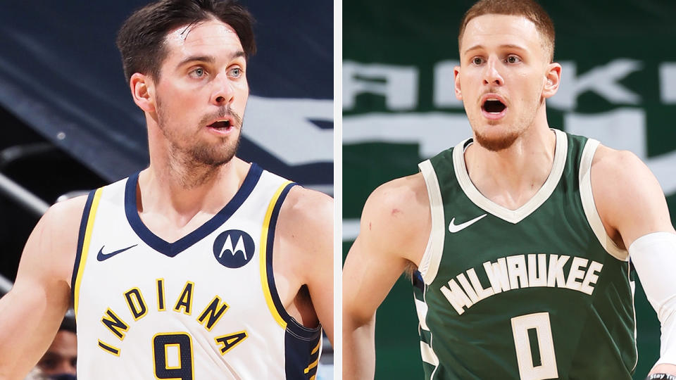 Indiana's TJ McConnell and Milwaukee's Donte DiVincenzo are well positioned to have strong scoring weeks in fantasy basketball. Pictures: Getty Images