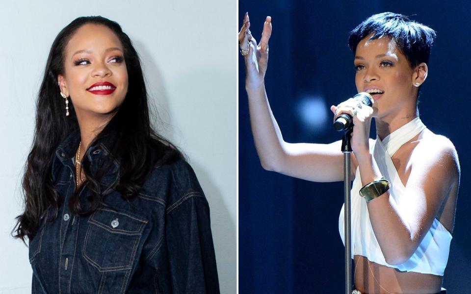 "Ich liebe es, meine Haare zu schneiden", sagte Rihanna 2012 in der "Vogue", "je kürzer es wurde, desto lieber mochte ich es." Sie habe den Eindruck gehabt, "dass mich die langen Haare etwas zurückgehalten haben. Ich habe sie geliebt, aber sie waren eine Sache, über die ich mir immer Gedanken machen musste." Ob sie das mittlerweile lockerer sieht? (Bild: Kristy Sparow/Getty Images)