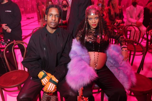 Rihanna In Green Mini Dress With A$AP Rocky In Barbados: Photos