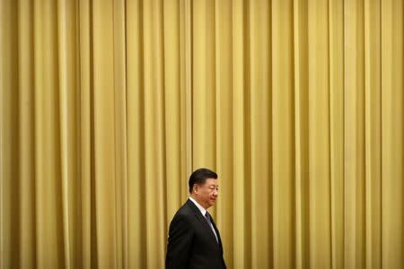 Chinese President Xi Jinping arrives for an event to commemorate the 40th anniversary of the "Message to Compatriots in Taiwan" at the Great Hall of the People in Beijing, China January 2, 2019. REUTERS/Mark Schiefelbein/Pool