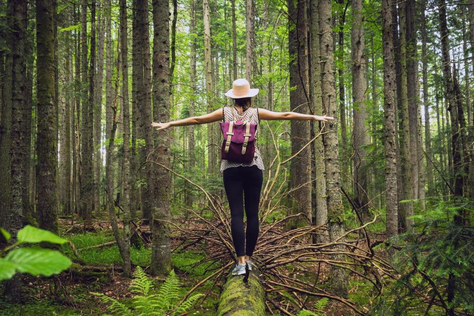 woman in forest