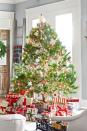 <p>Though the tree is the centerpiece <a href="https://www.countryliving.com/home-design/house-tours/g3856/christmas-tennessee-house-tour/" rel="nofollow noopener" target="_blank" data-ylk="slk:in this family room;elm:context_link;itc:0;sec:content-canvas" class="link ">in this family room</a>, holiday-appropriate plaid accents, like the <span class="redactor-unlink">red and green throw</span> on the <span class="redactor-unlink">ladder</span> and the scarf on the caribou, add timeless charm, while <span class="redactor-unlink">vintage wrapping paper</span> ups the nostalgia factor.</p><p><a class="link " href="https://www.amazon.com/Christmas-Hanging-Glitter-Decorations-Ornaments/dp/B00G0J7J18/?tag=syn-yahoo-20&ascsubtag=%5Bartid%7C10050.g.1251%5Bsrc%7Cyahoo-us" rel="nofollow noopener" target="_blank" data-ylk="slk:SHOP STAR ORNAMENTS;elm:context_link;itc:0;sec:content-canvas">SHOP STAR ORNAMENTS</a><br></p>