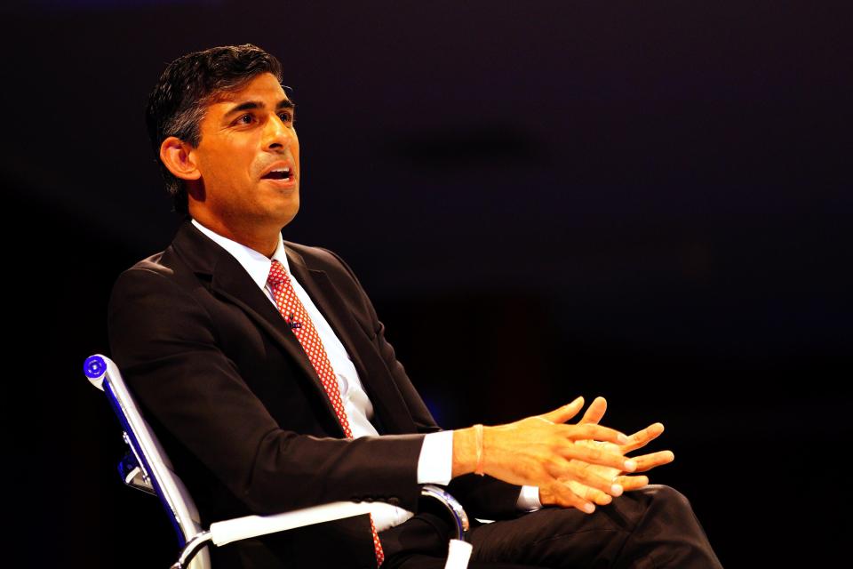 Rishi Sunak speaking at an event at Exeter University as part of his campaign to be leader of the Conservative Party and the next prime minister. Picture date: Monday August 1, 2022.