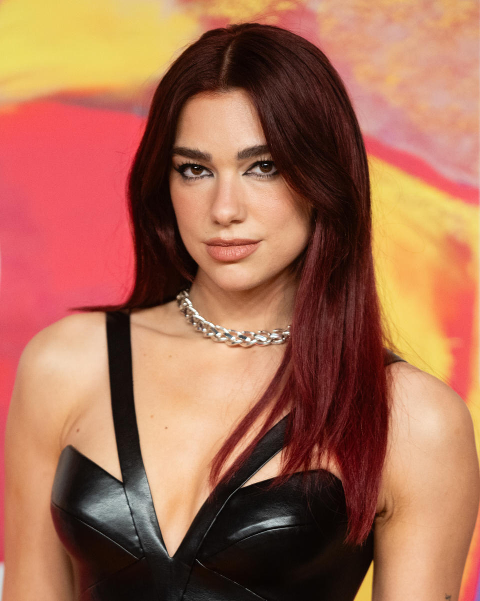 closeup of dua lipa