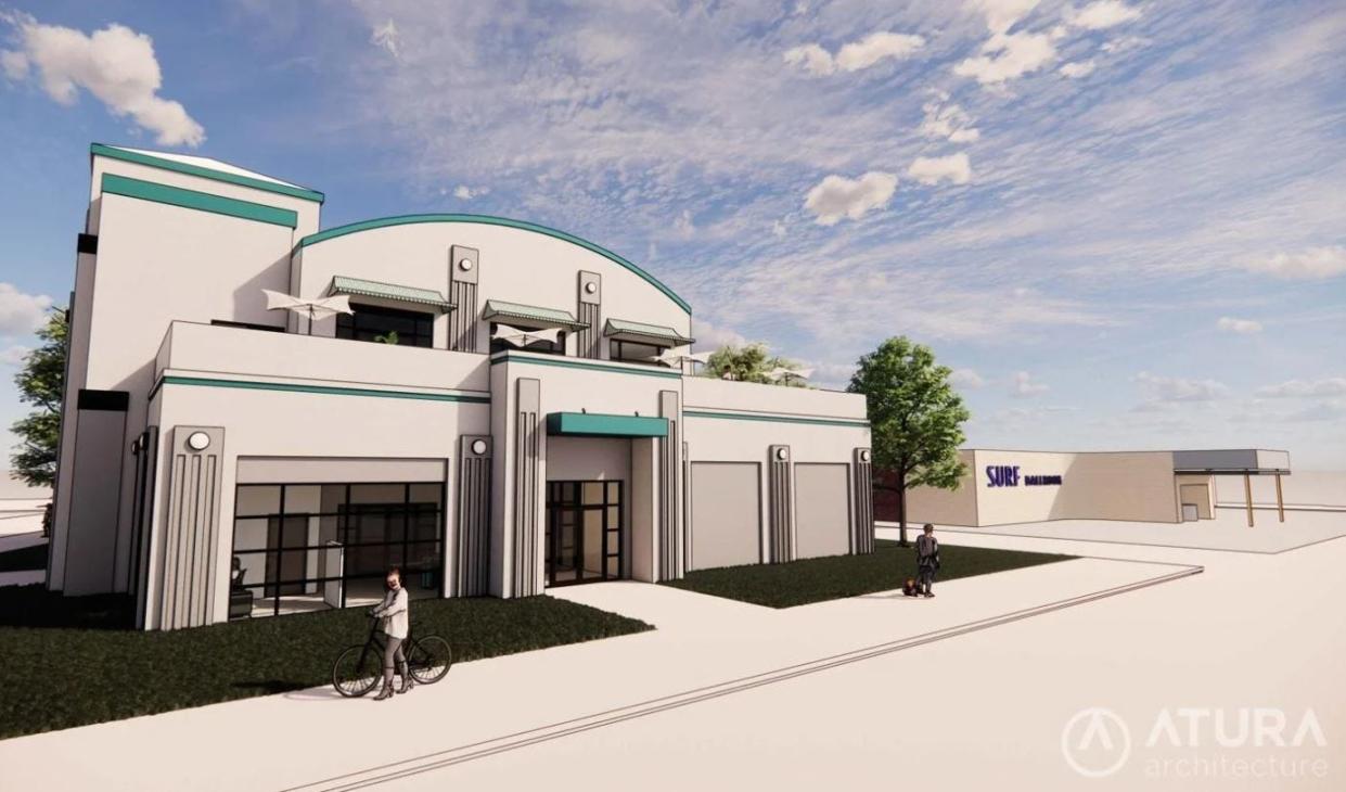 A rendering of the planned Surf Ballroom Music Enrichment and Immersive Center in Clear Lake.