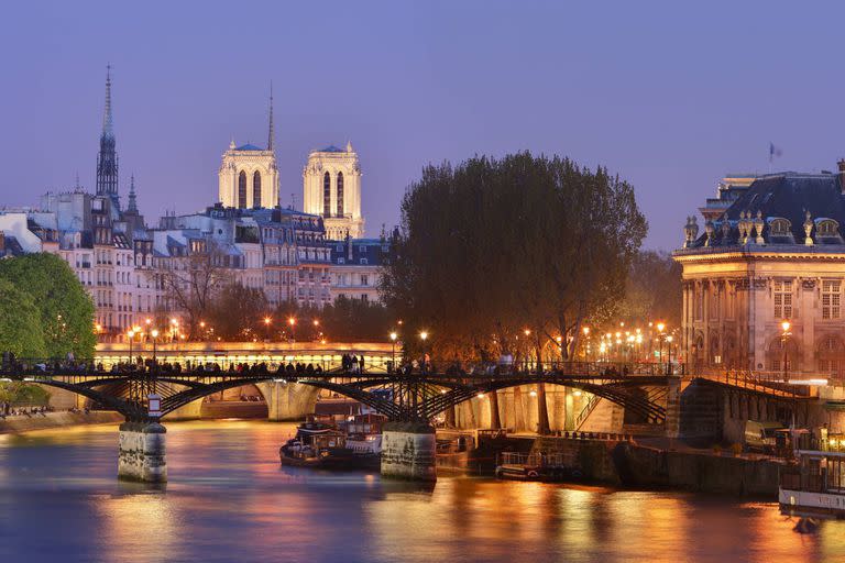 El río Sena en el centro de París