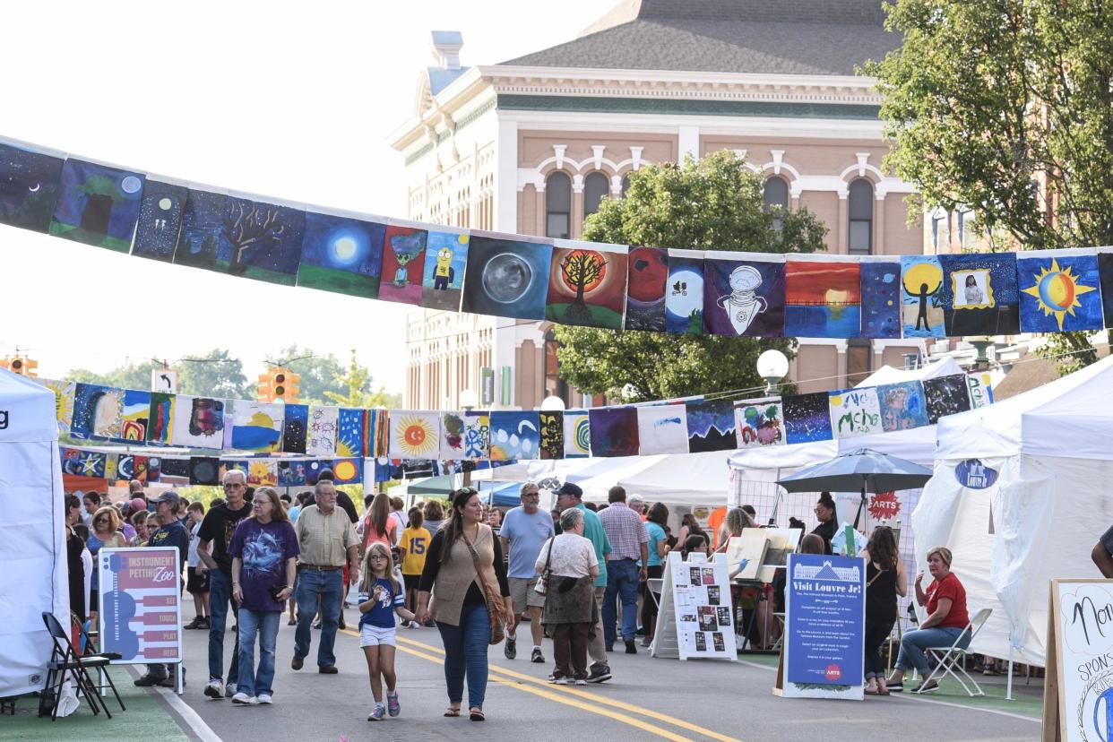 The scene on West Maumee Street during Artalicious on Sept. 20, 2019, in downtown Adrian is pictured. This year's street festival of art and food is Saturday and Sunday, Sept. 17-18.