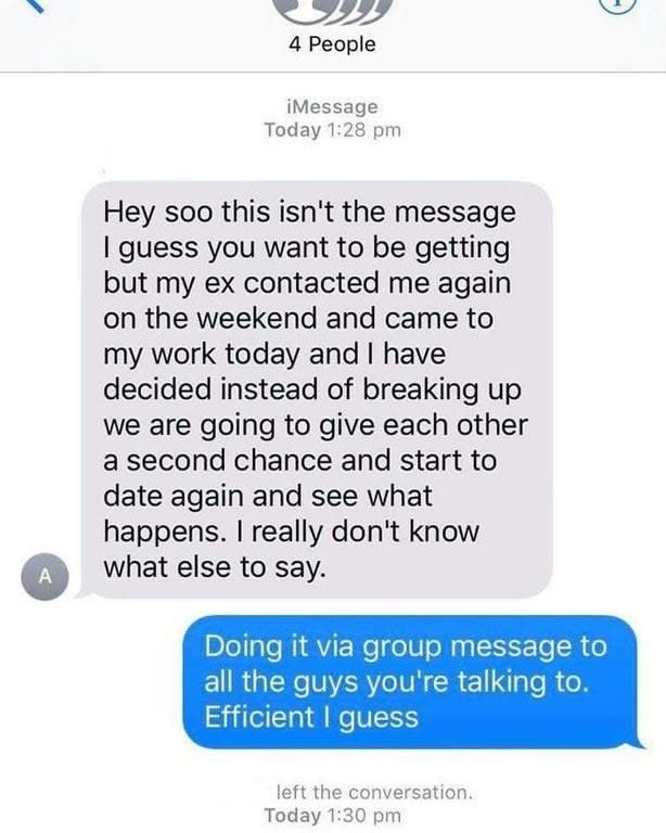 boyfriend and girlfriend text messages breaking up