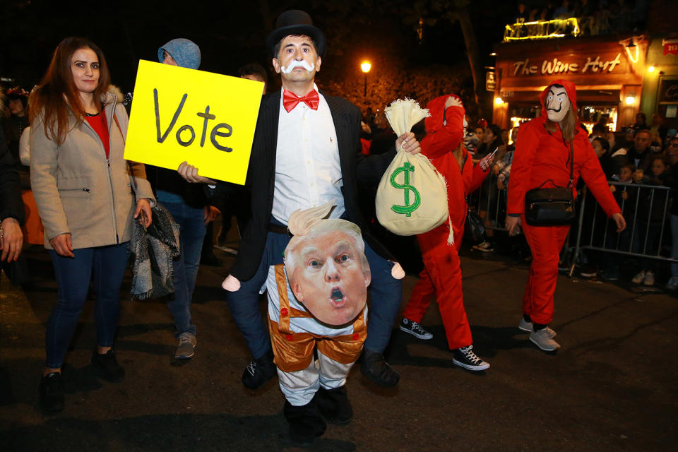 Political satire was on parade at Halloween in NYC