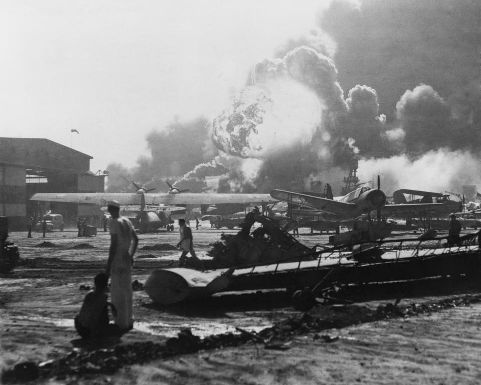 Attacks from Japanese aircraft occurred all over Oahu, including at the Hickam Field air base, not just at the harbor proper. - Credit: Courtesy Everett Collection