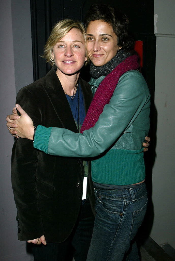 Ellen and Alexandra cheek to cheek