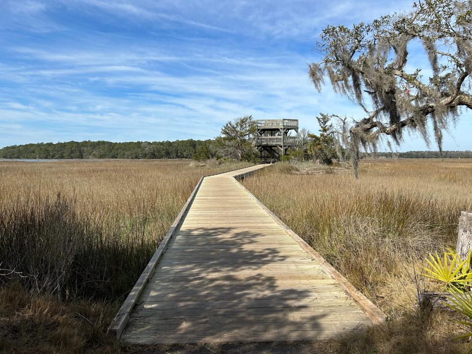 The observation tower was built specifically for visitors to have a better look at the marsh to understand its topology.