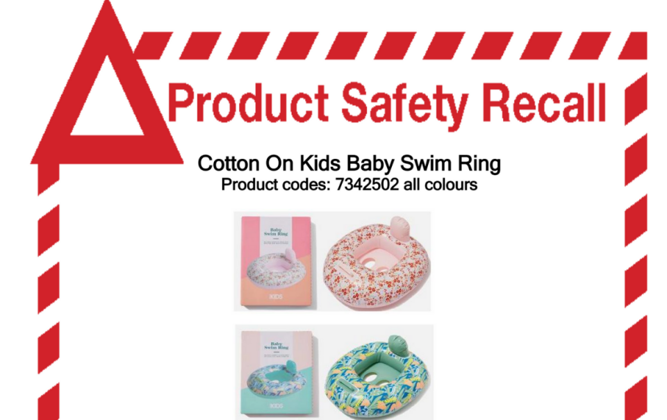 Cotton On Kids recall notice