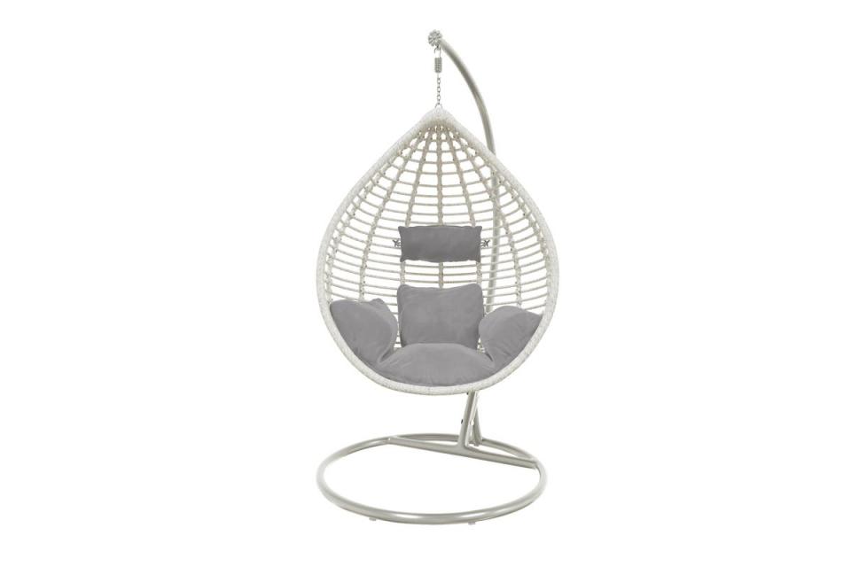 Luxo Furniture Pelorus Hanging Egg Chair - White/Grey, $309 from Matt Blatt