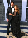 <p>Vergara joked on social media that her off-the-shoulder dress was causing her pain… but it certainly looked divine. (Photo: JEAN-BAPTISTE LACROIX/AFP/Getty Images) </p>