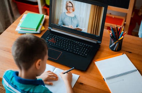 <span class="caption">COVID-19 has intensified the UK's digital divide.</span> <span class="attribution"><a class="link " href="https://www.shutterstock.com/image-photo/distance-learning-online-education-schoolboy-boy-1678820161" rel="nofollow noopener" target="_blank" data-ylk="slk:Juliya Shangarey/Shutterstock;elm:context_link;itc:0;sec:content-canvas">Juliya Shangarey/Shutterstock</a></span>