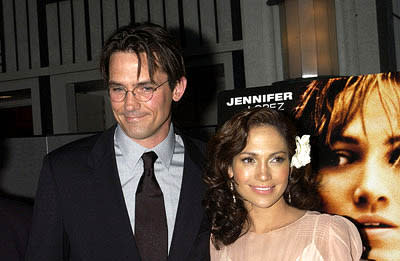 Bill Campbell and Jennifer Lopez at the New York premiere of Columbia's Enough