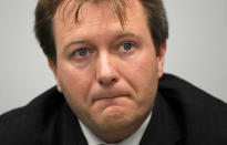 Richard Ratcliffe, husband of Nazanin Zaghari Ratcliffe, who is detained in Iran, speaks after meeting with Britain's Foreign Secretary Boris Johnson in London, November 15, 2017. REUTERS/Toby Melville