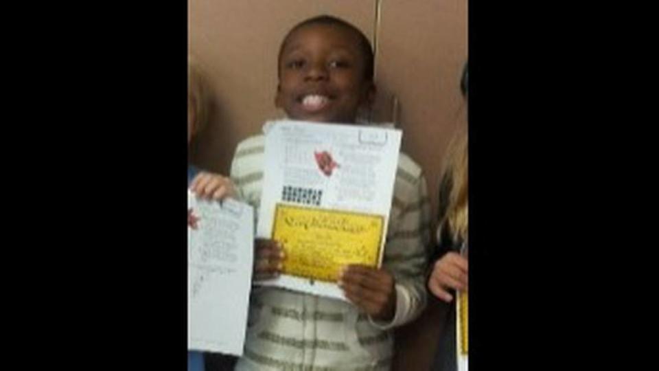 Ralph Yarl smiles for a photo while in the 3rd grade at Hawthorn Elementary School in Parkville, Missouri.