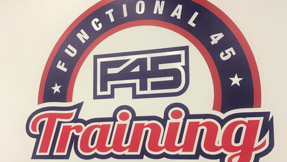 An F45 training logo 