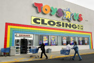 <p>The Toys R Us bankruptcy is regarded as one of the largest bankruptcies with a reported USD$6.6 billion in assests. The company crumbled under severe debt and at one point Toys R Us “were paying half a billion dollars a year in interest on their debt,” explains retail expert Doug Stephens. <br>Recently, Bed Bath & Beyond announced that they will exchange Toys R Us and Babies R Us gift cards for store credit, <a rel="nofollow noopener" href="http://fortune.com/2018/04/04/toys-r-us-gift-card-bed-bath-and-beyond/" target="_blank" data-ylk="slk:but that deail ends April 5;elm:context_link;itc:0;sec:content-canvas" class="link ">but that deail ends April 5</a>.<br>While Toys R Us is suffering a big loss in the U.S., <a rel="nofollow noopener" href="http://www.toysrus.ca/shop/index.jsp?categoryId=4217985&locale=en_CA" target="_blank" data-ylk="slk:according to the Canadian website;elm:context_link;itc:0;sec:content-canvas" class="link ">according to the Canadian website</a>, 82 Toys R Us Canada stores will remain open.<br>(Via CNBC) </p>