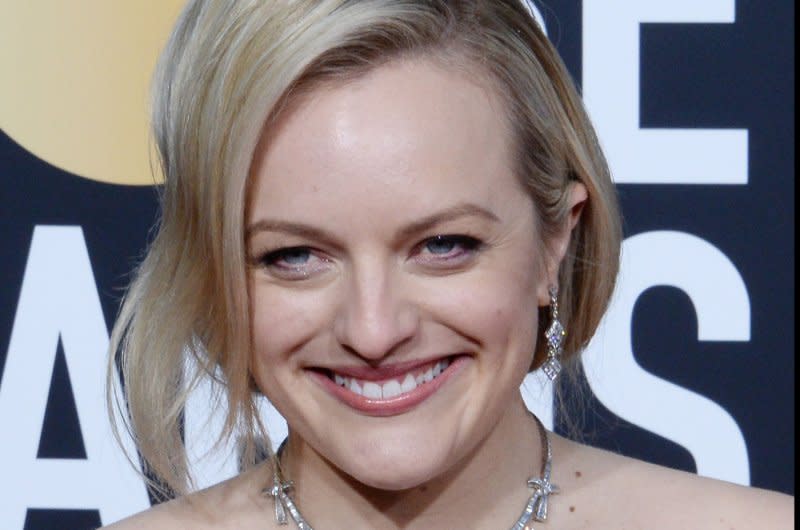 Elisabeth Moss attends the Golden Globe Awards in 2019. File Photo by Jim Ruymen/UPI