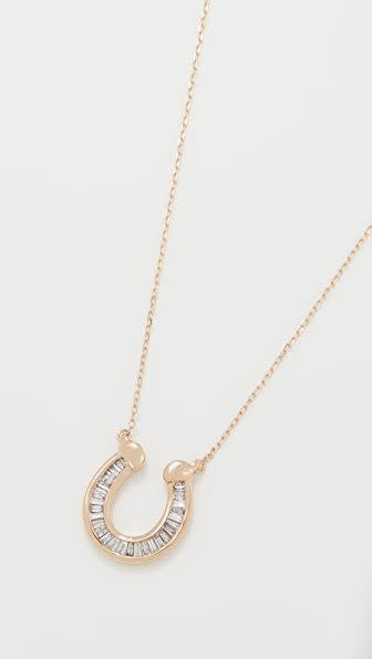 Baguette Horseshoe Necklace