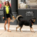 <p>Emily Ratajkowski takes her pup for a walk through N.Y.C. on Friday.</p>