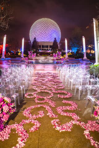 <p>Claire Celeste/Disney</p> Couples can now experience the enchantment of DisneyÃ¢Â€Â™s Fairy Tale Weddings & Honeymoons at World Celebration Gardens at EPCOT