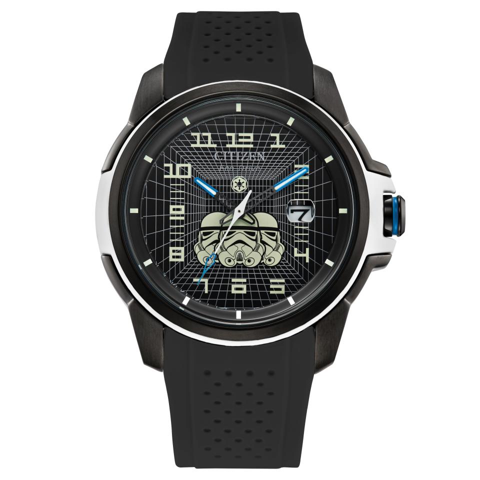 <p><a href="https://go.redirectingat.com?id=74968X1596630&url=https%3A%2F%2Fwww.jared.com%2Fcitizen-star-wars-imperial-stormtrooper-mens-watch-aw165900w%2Fp%2FV-282476201&sref=https%3A%2F%2Fwww.bestproducts.com%2Flifestyle%2Fg624%2Fstar-wars-stuff%2F" rel="nofollow noopener" target="_blank" data-ylk="slk:Shop Now;elm:context_link;itc:0;sec:content-canvas" class="link ">Shop Now</a></p><p>Imperial Stormtrooper Men's Watch</p><p>jared.com</p><p>$210.00</p><span class="copyright">Citizen</span>