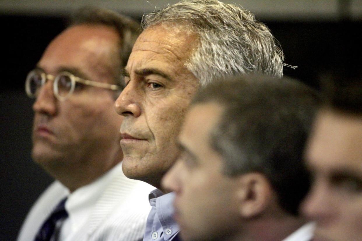 Image: Jeffrey Epstein appears in court in West Palm Beach, Florida, in 2008.