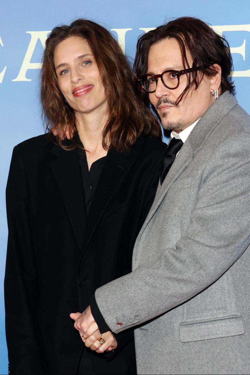 Grin and bear it: Maïwenn and Johnny Depp at their film’s London premiere this week (Getty)