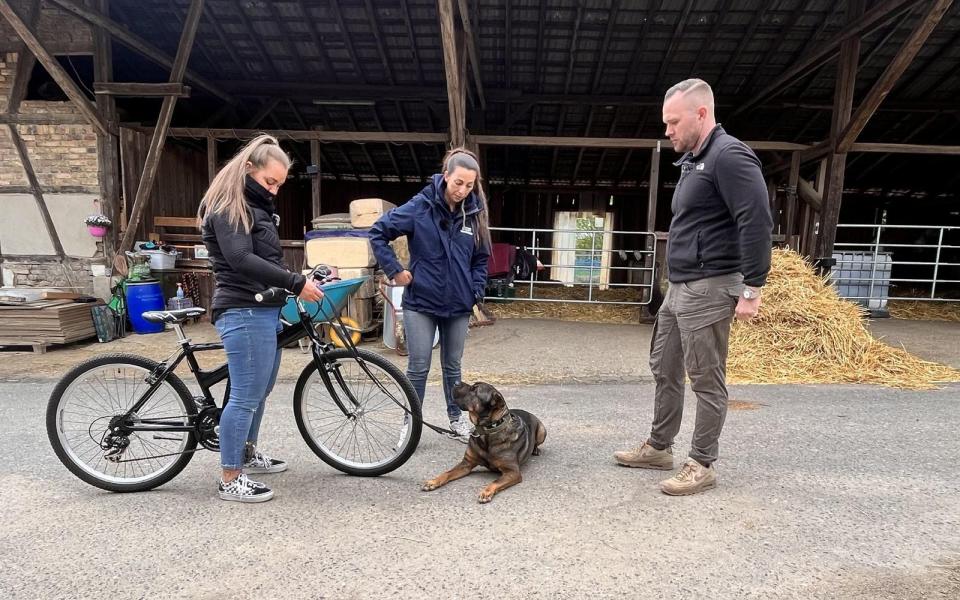 Trainerin Ellen Marques aus Rütters Team verordnet Fahrradfahren als Hausaufgabe. (Bild: RTL)