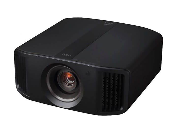 The JVC DLA-NZ7R projector against a white background.