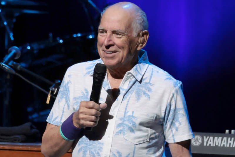 Jimmy Buffett & The Coral Reefer Band during the Second Wind Tour 2023, performs on stage at the Hard Rock Live in the Seminole Hotel and Casino Hollywood, in Hollywood, Fla., on February 15. File Photo by Gary I Rothstein/UPI