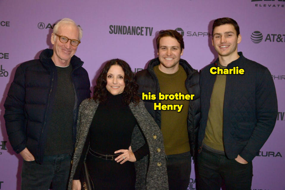 the family with charlie's younger brother henry at an event