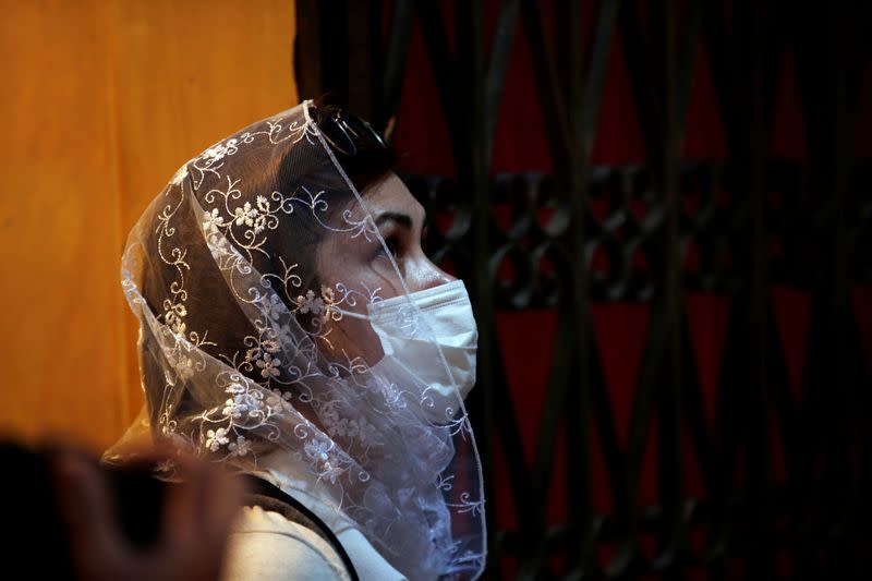 Church of the Holy Sepulchre reopens its doors following the easing of the novel coronavirus restrictions, in Jerusalem's Old City