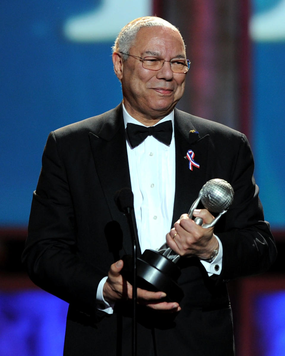 <p>In his later years, Powell retreated into a more private life, serving on a handful of boards and making speeches around the U.S. in addition to casually advising President Barack Obama. At right, he accepts the President's Award at the 42nd NAACP Image Awards in 2011 in L.A.</p>