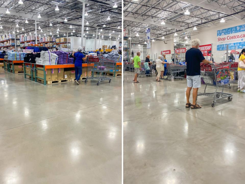 Inside of a Costco in Canada