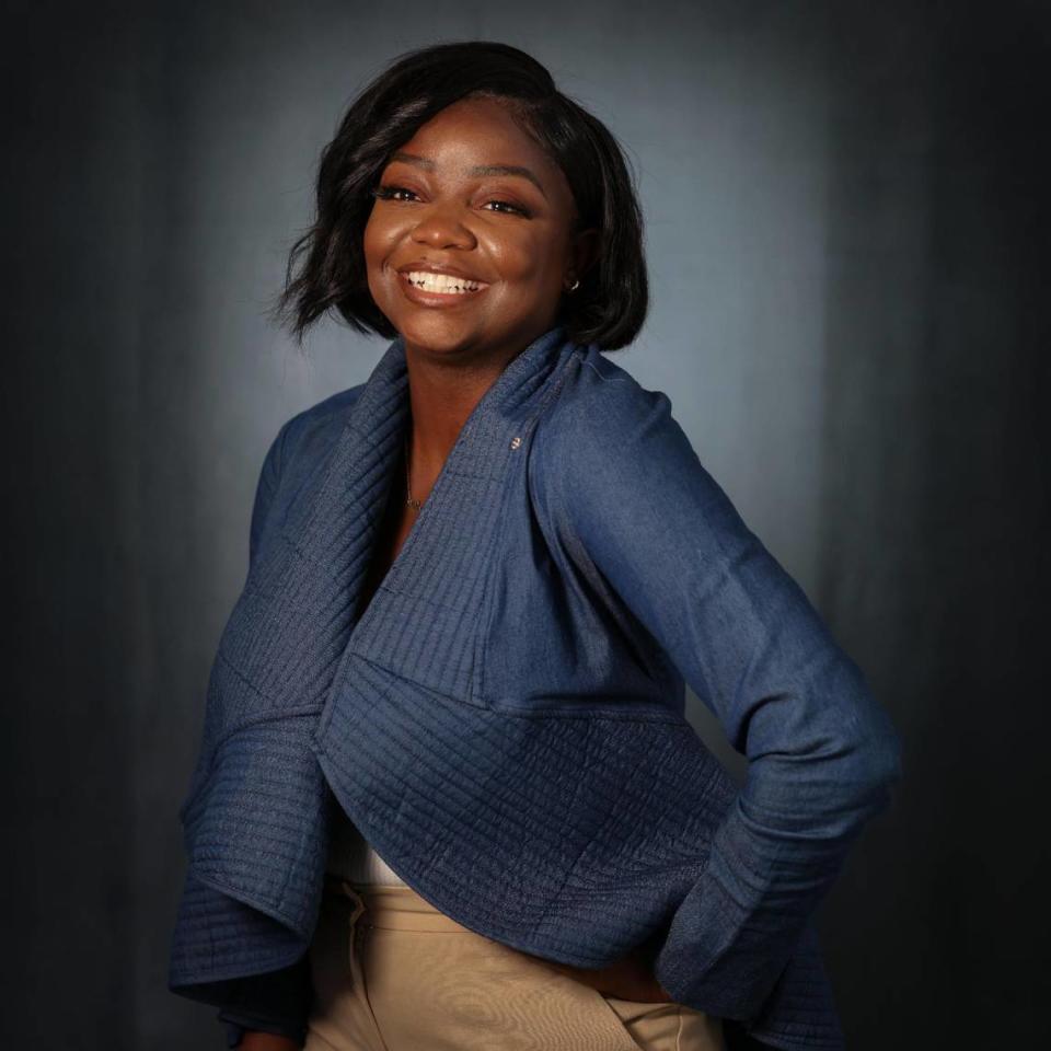 Businesswoman Barbara Jacques is photographed at Little Haiti’s IPC ArtSpace. She was among members of South Florida’s Haitian community who reexamined Haiti’s independence through the lens of this year’s events as the island nation struggles to regain some sense of normalcy.