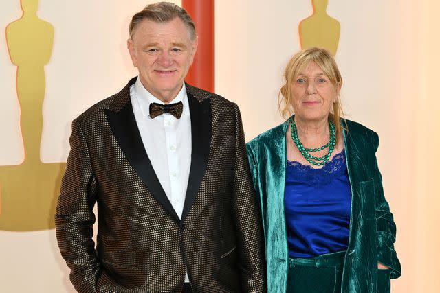 ANGELA WEISS/AFP/Getty Brendan Gleeson and Mary Gleeson at the 95th Annual Academy Awards in 2023.