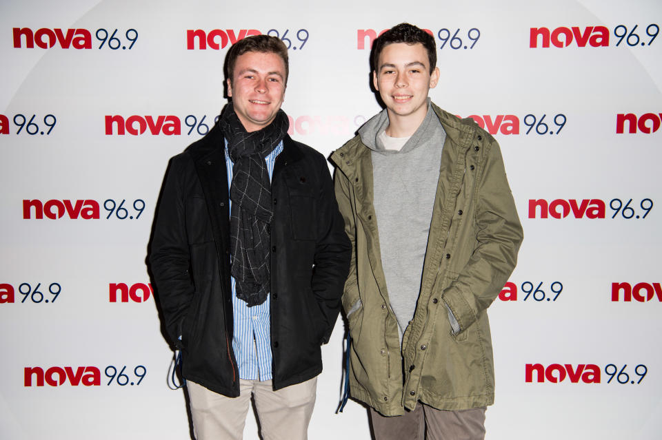 Cooper with his brother Mitch at the Fitzy and Wippa Vivid Party last May, three months before he died. Source: Nova