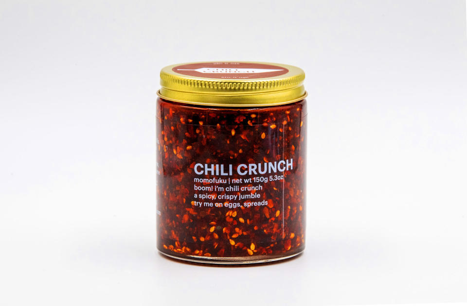 Momofukuchiri Crunch.  Chili oil at a studio on Thursday, April 15, 2021 in Los Angeles, California.  (Mariah Tauger/Los Angeles Times via Getty Images)