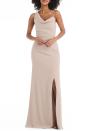 <p>Give this <span>After Six Draped Cowl Neck Trumpet Gown</span> ($235) a romantic glow with strappy sandals and a loose updo.</p>